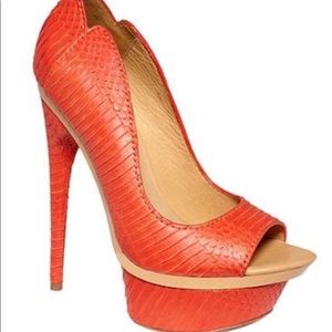 L.A.M.B. Gwen Stefani Coral Open Toe Platform